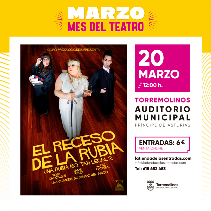 ‘El Receso de la Rubia’ llega este sábado como la tercera obra del ciclo ''Marzo, mes del teatro''