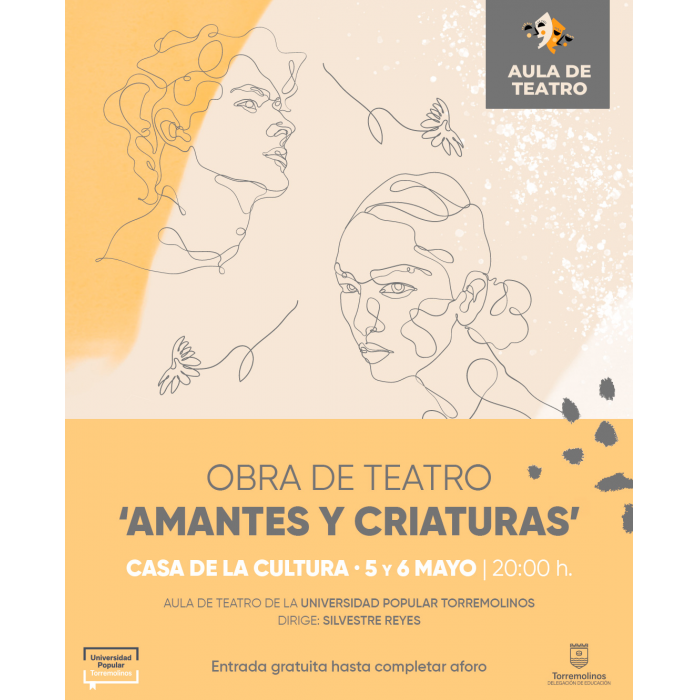 La Casa de la Cultura abre sus puertas para recibir dos obras breves bajo el título 'Amantes y Criaturas'
