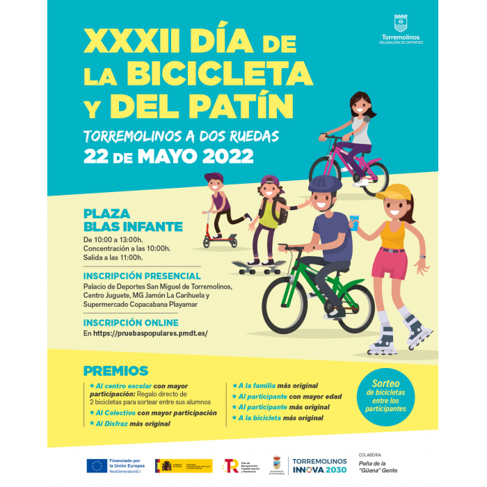 Torremolinos celebra la XXXII edición del Día de la Bicicleta y del Patín
