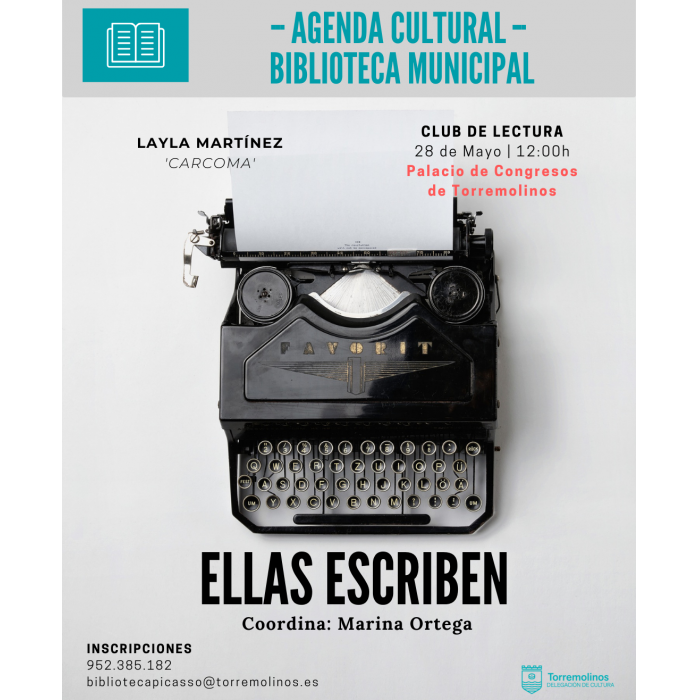 El club de lectura 'Ellas Escriben' debatirá este mes sobre la novela 'Carcoma'