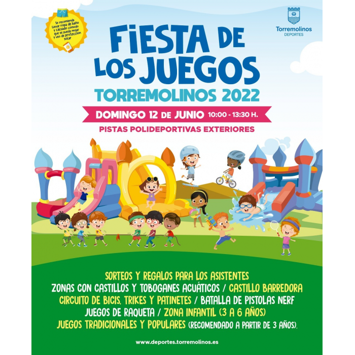 Torremolinos celebra este domingo la `Fiesta de los Juegos´ con toboganes acuáticos o castillos hinchables