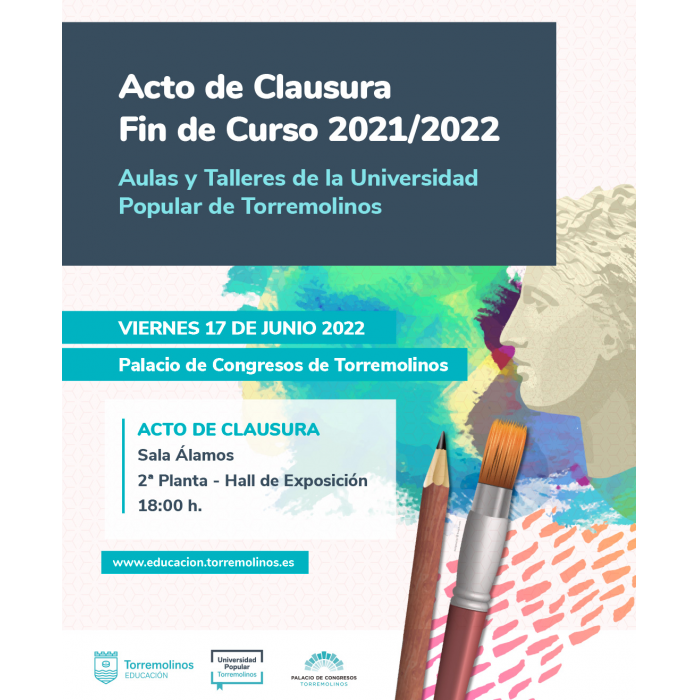 Una muestra de los trabajos realizados en los talleres, clausura el curso 2021/22 de la Universidad Popular de Torremolinos