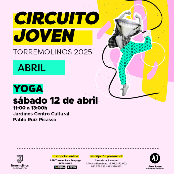 Los jóvenes podrán participar en un taller de yoga dentro del Circuito Joven
