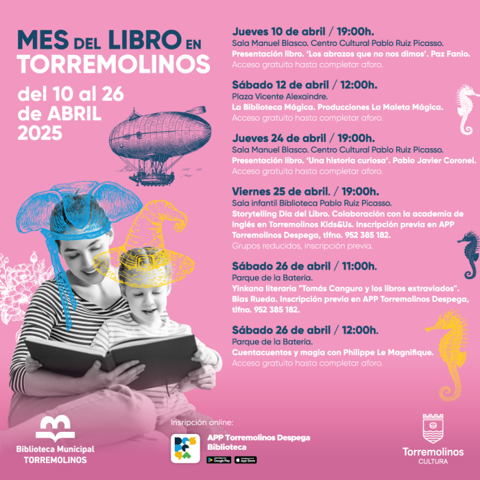 Con motivo del ‘Día Internacional del Libro’ tendrá lugar una representación teatral en la plaza Vicente Aleixandre