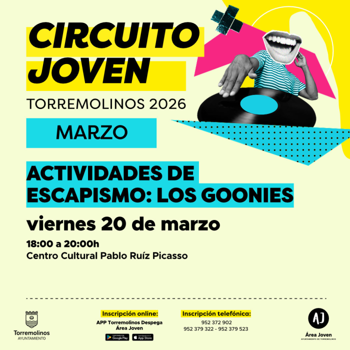 En marzo se podrá disfrutar de una actividad de escapismo ambientada en Los Goonies dentro del Circuito Joven