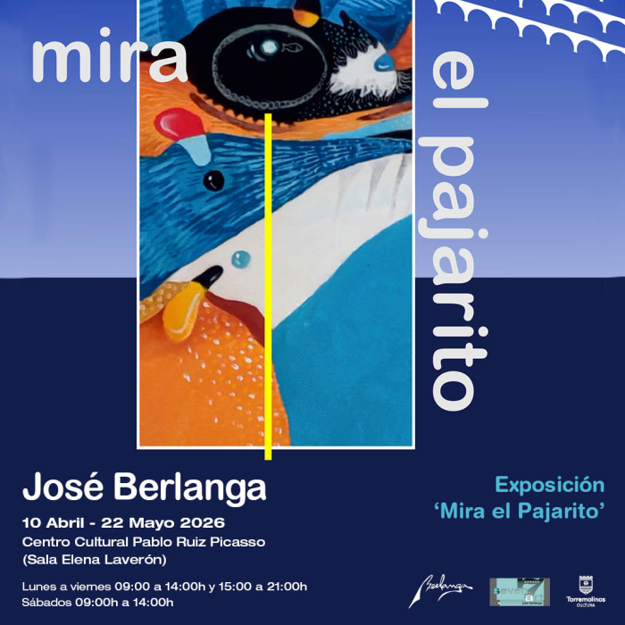 José Berlanga trae hasta Torremolinos su colección de pinturas ‘Mira el pajarito’