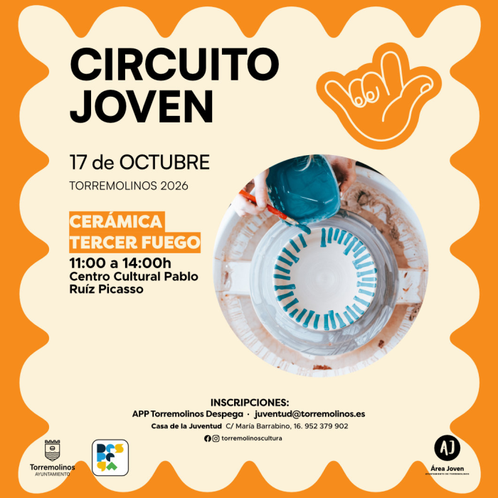 El Circuito Joven permitirá tomar parte en el taller de Cerámica Tercer Fuego