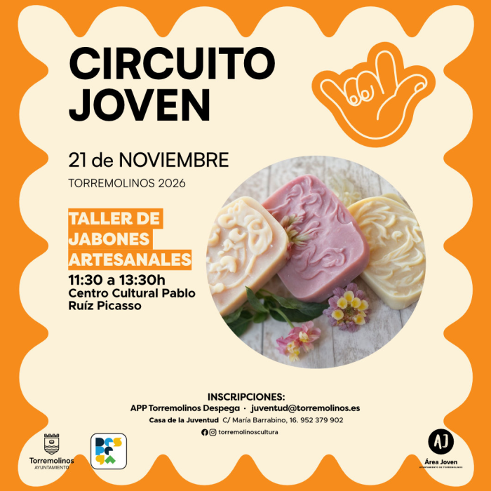 El Circuito Joven programa en noviembre un taller gratuito para aprender a hacer jabones artesanales
